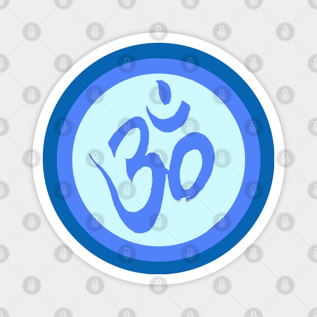 Spiritual Awakening OM Yoga Meditation Magnet by PlanetMonkey